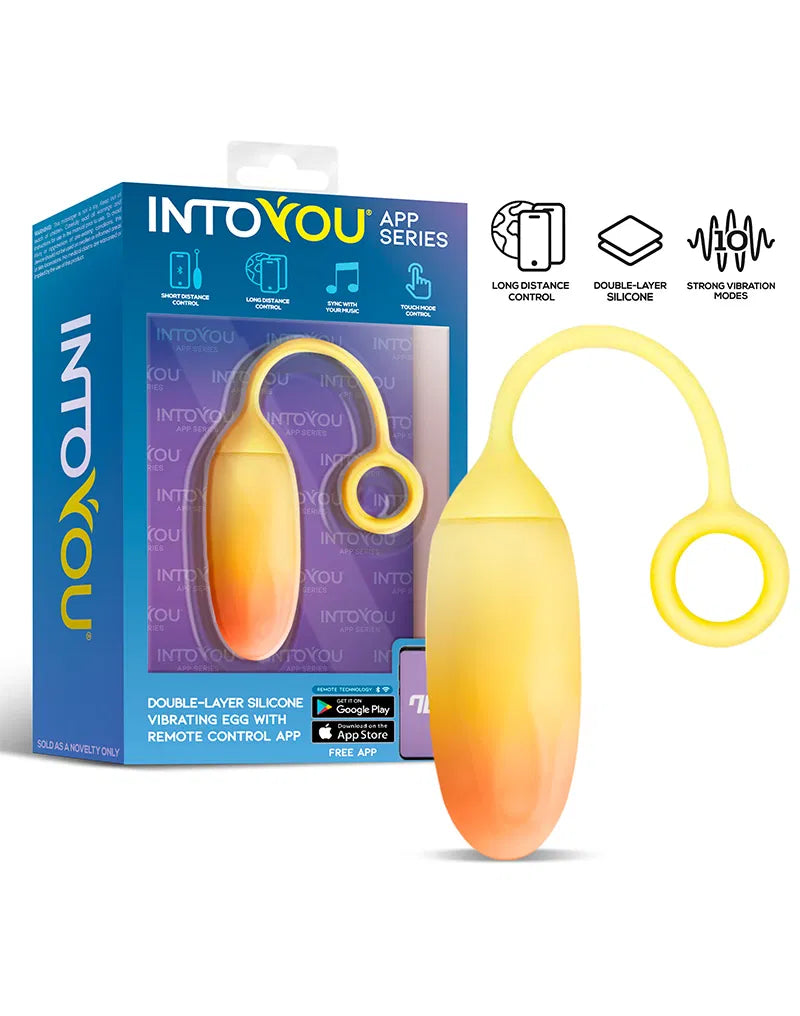 Œuf Vibrant avec Application Jaune / Orange – Intoyou