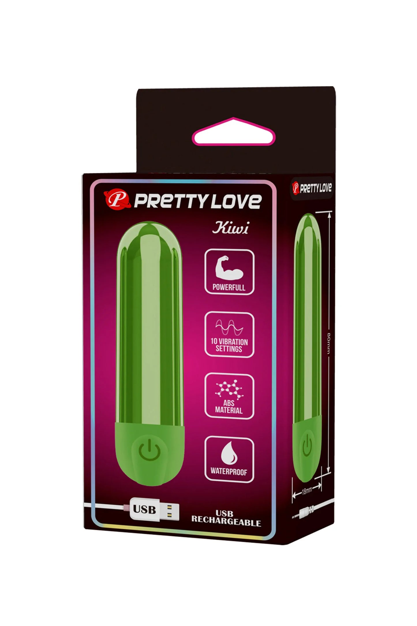 Vibromasseur Bullet Kiwi Vert - Prettylove