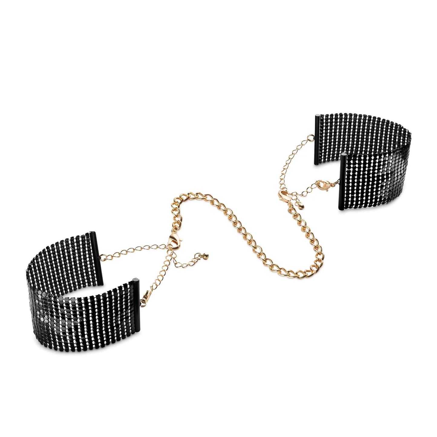 Black Metallic Désir Bracelets / Handcuffs - Bijoux Indiscrets