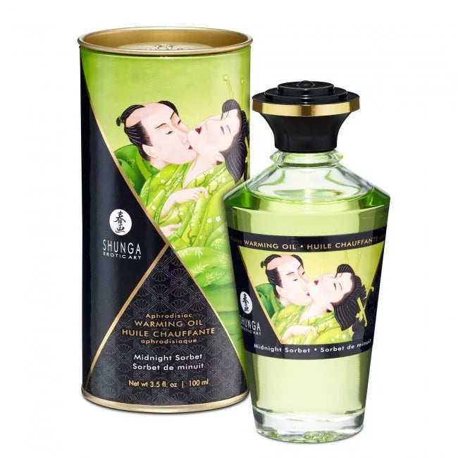 Huile de Massage Chauffante Comestible Midnight Sorbet – Shunga