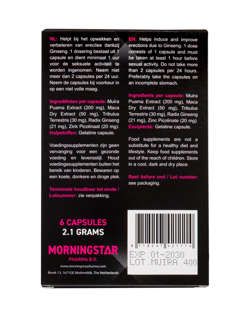 Sexual Stimulant for Men High Octane Titan - Morningstar Pharma B.V.