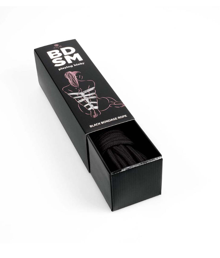 Corde de Bondage Noire BDSM Playing Kinky - Secret Play