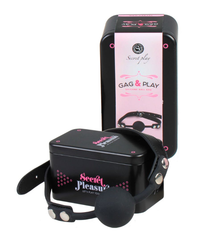 Bâillon Réglable Noir en Cuir Végétale BDSM Play Kinky - Secret Play