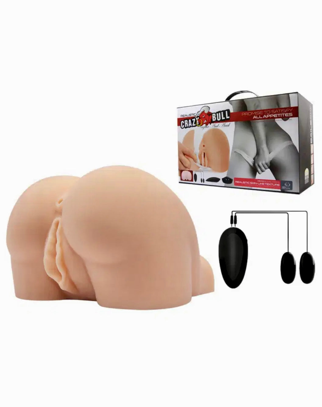 Masturbateur réaliste vibrant vagin et anus - Crazy Bull