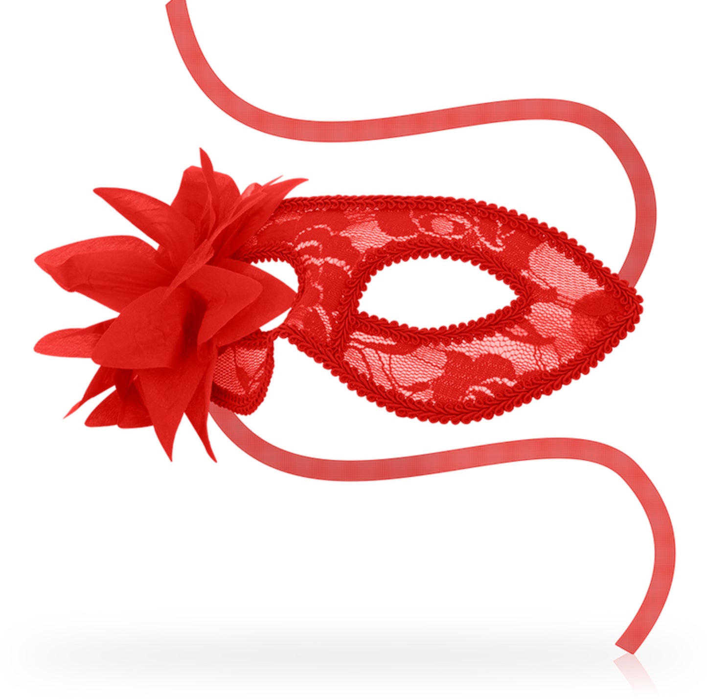 Masque en Dentelle et Fleur Rouge - Ohmama !