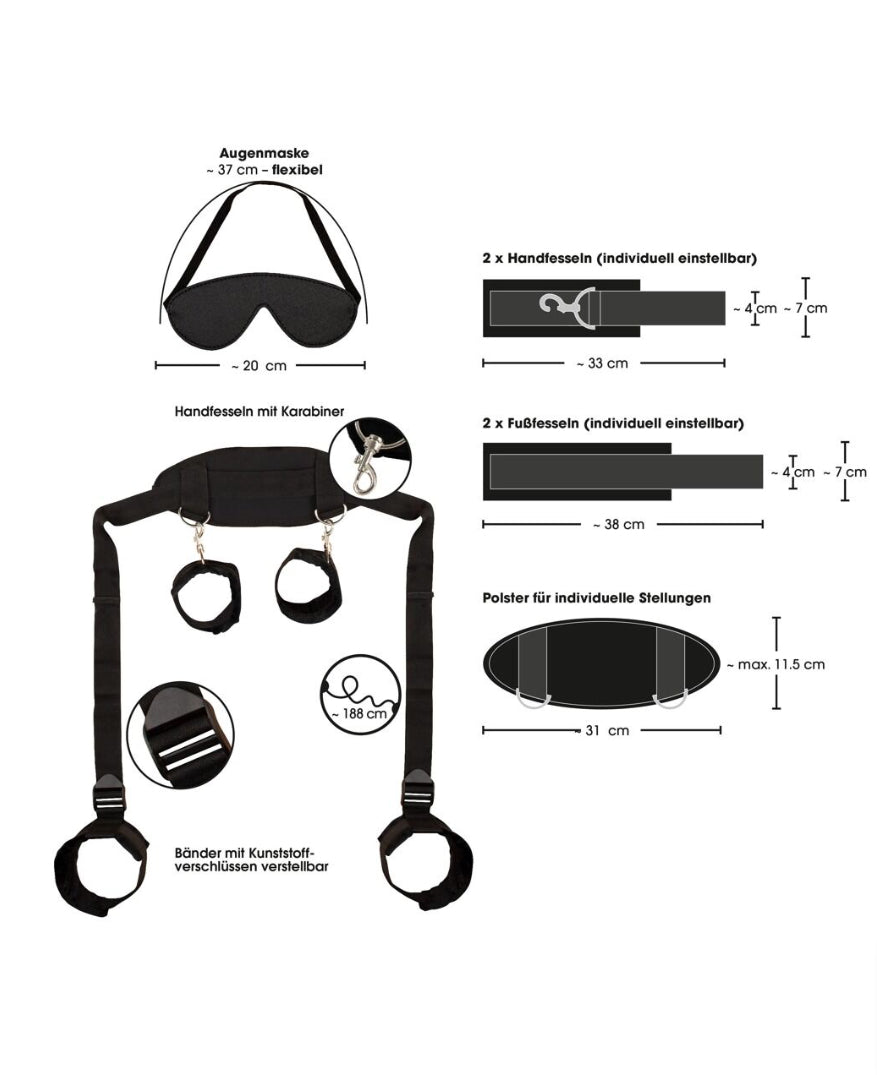 Kit d’attaches poignets, chevilles et nuque - Bad Kitty