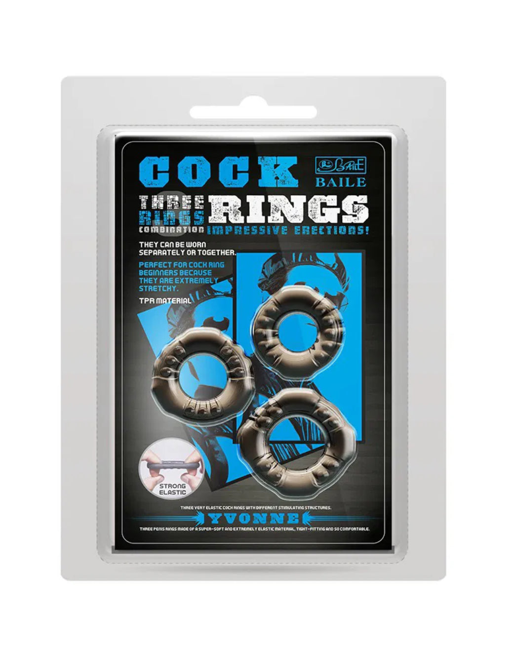 Set de 3 cockrings Yvonne - Baile