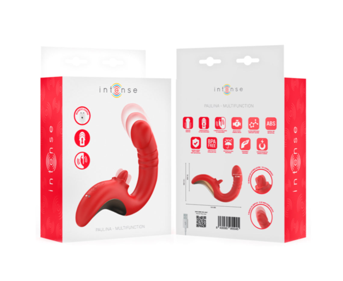 Rabbit Paulina - Vibromasseur 2-en-1 à poussées ou vibrations et flapping technology - Intense