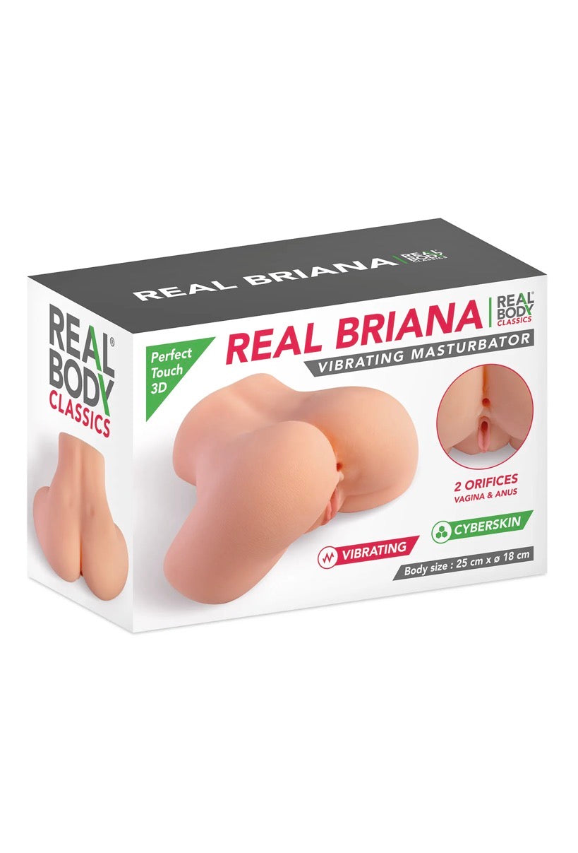 Double Masturbateur Réaliste Vibrant Vagin et Anus Real Briana - Real Body