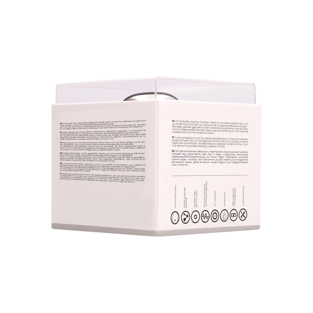 Stimulateur Clitoridien Mains Libres 2 en 1 Succion et vibration Twitch Silver - Innovation By Shots