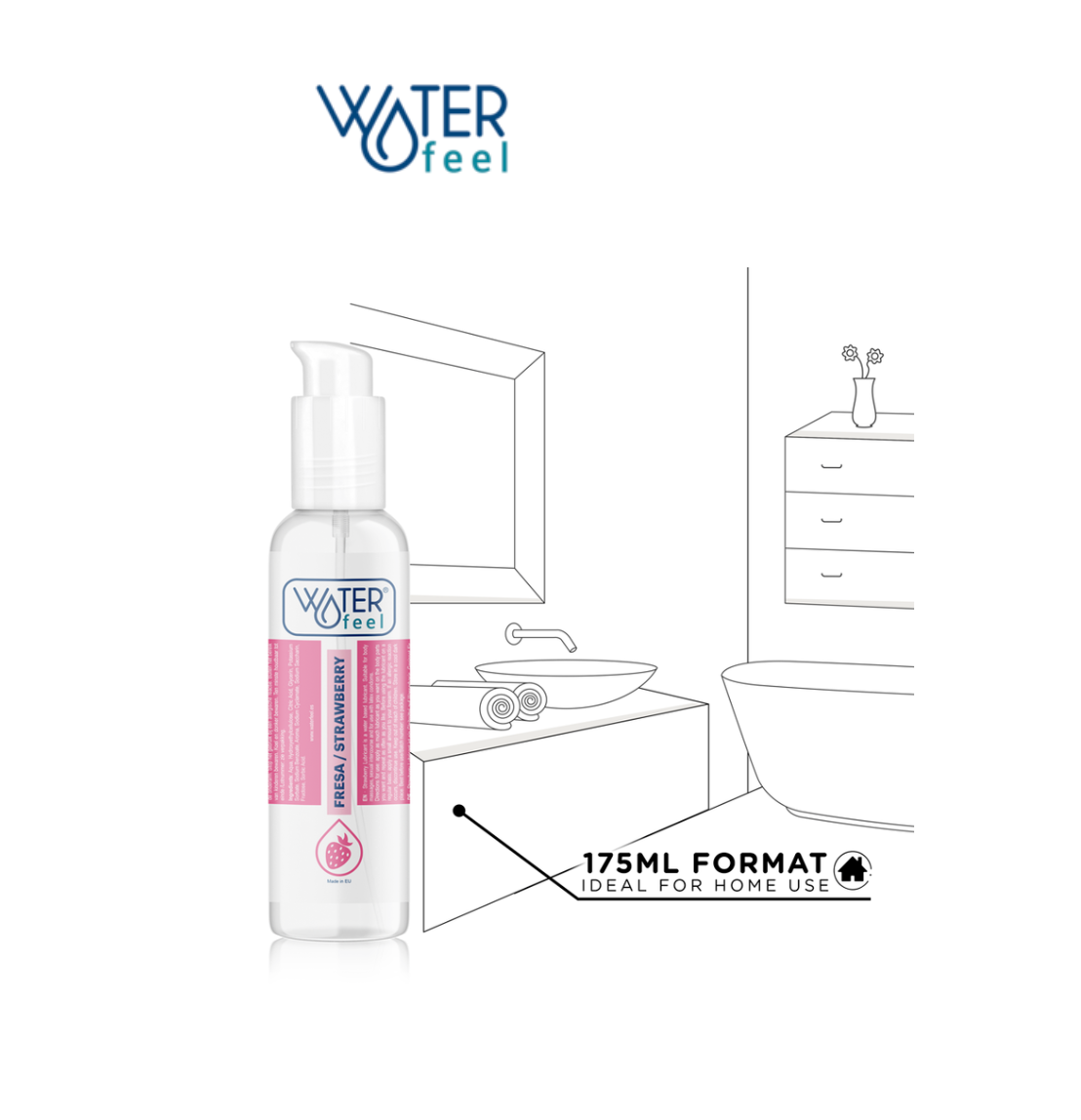 Strawberry Water Based Edible Lubricant - Waterfeel