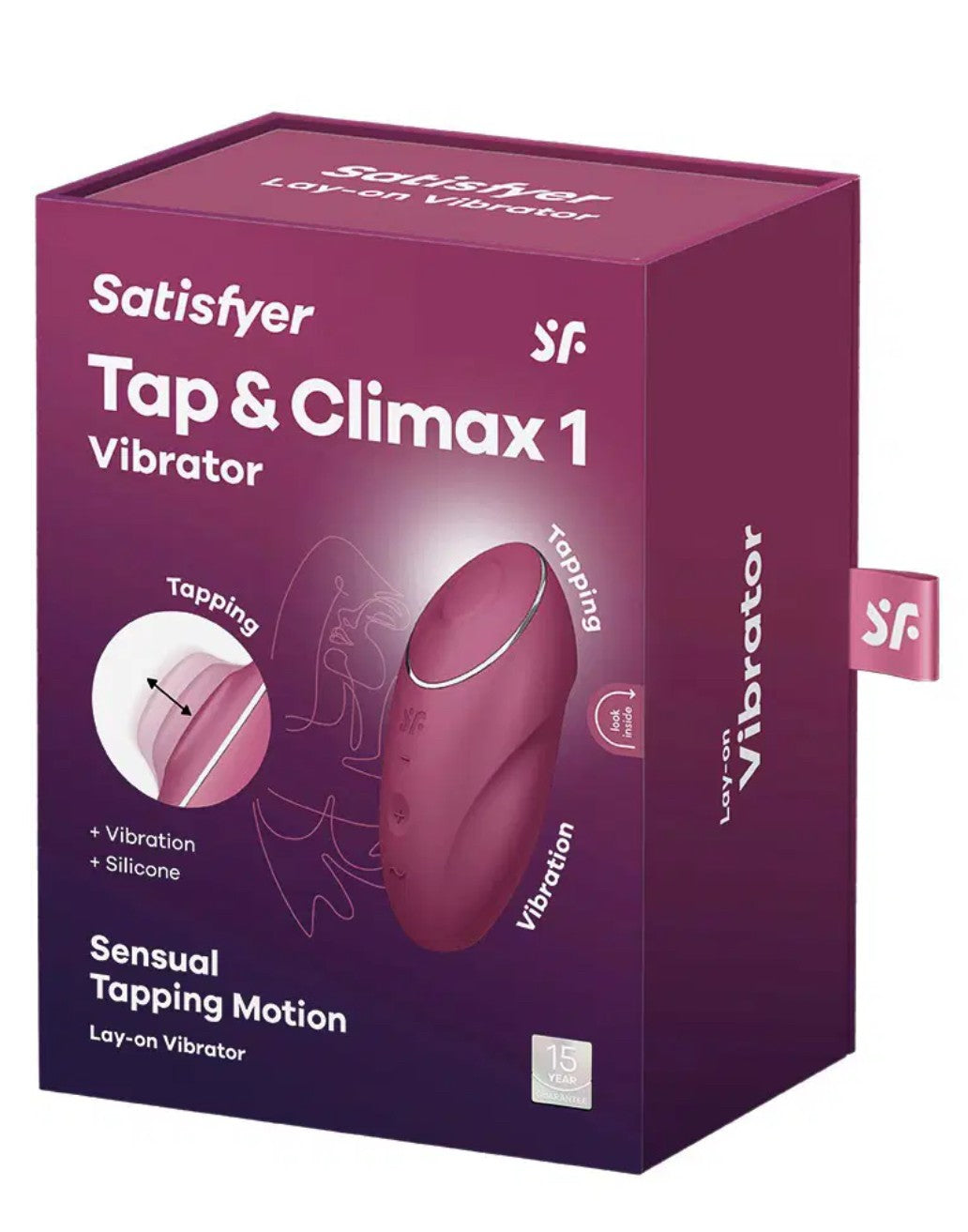 Stimulateur Clitoridien 2 en 1 à Tapotement et Vibration Tap & Climax Pourpre - Satisfyer