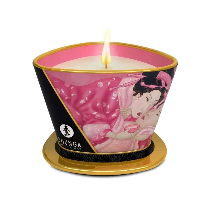 Aphrodisia Rose Massage Candle - Shunga