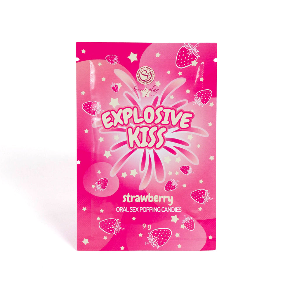 Fizzy Candies for Oral Sex Strawberry Explosive Kiss - Secret Play