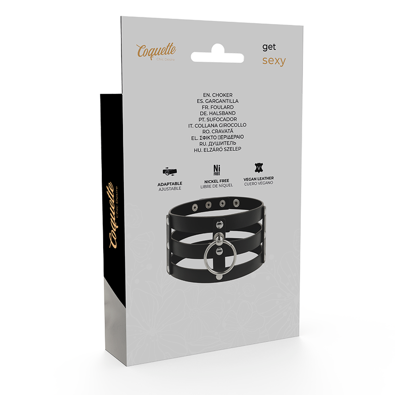 Collier Choker Cuir Végan - Coquette Chic Desire
