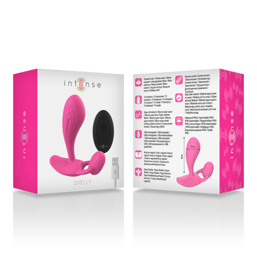 Vibromasseur Unisexe point G et point P Shelly duo Rose - Intense