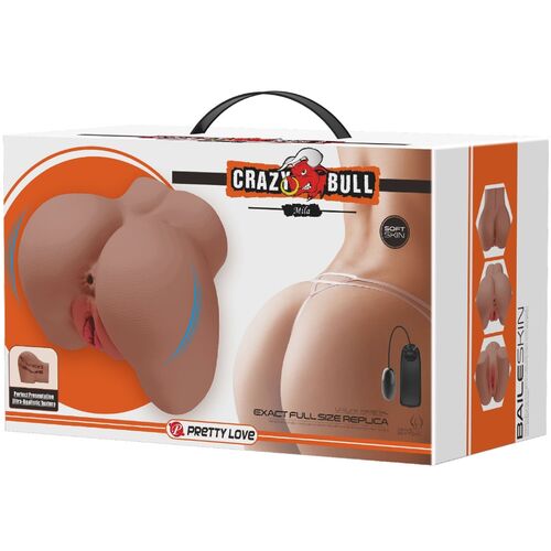 Masturbateur Réaliste Vibrant Vagin et Anus Mila - Crazy Bull
