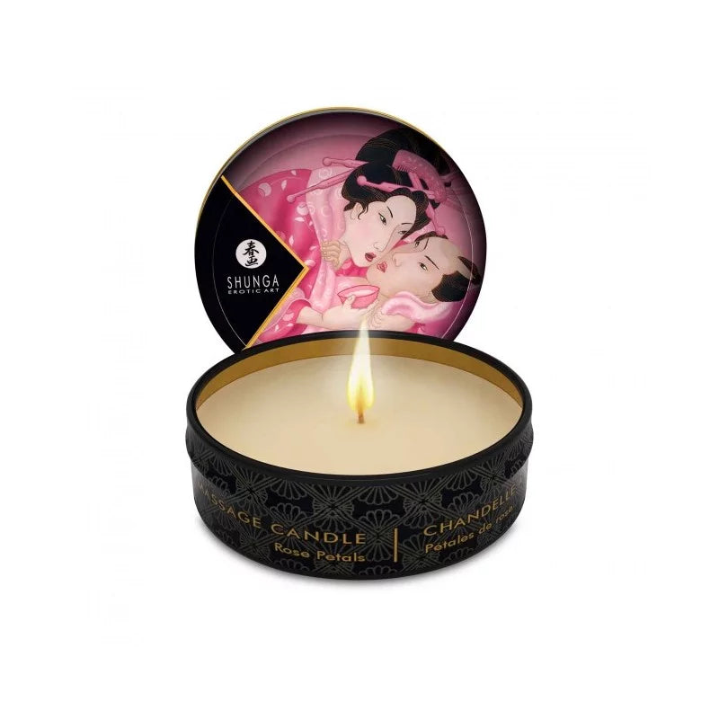 Mini Rose Petals Massage Candle - Shunga