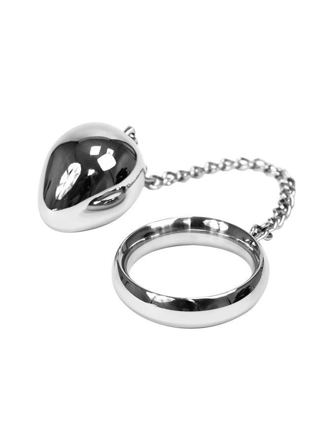 Stainless Steel Cockring with Plug - Rimba Bondage Play