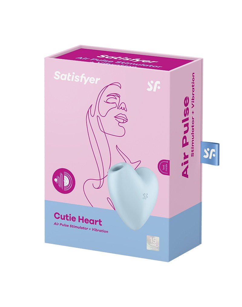 Cutie Heart Clitoral Stimulator Blue - Satisfyer