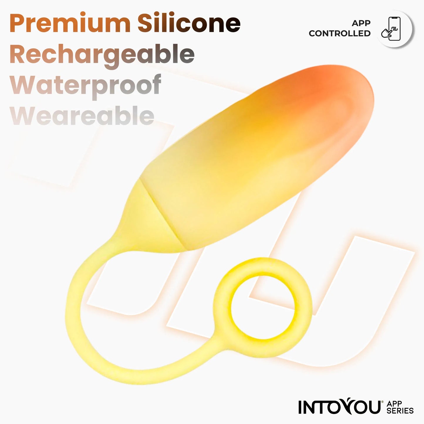 Œuf Vibrant avec Application Jaune / Orange – Intoyou