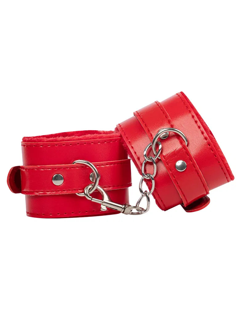Menottes en Fourrure Rouges - TieMeUp