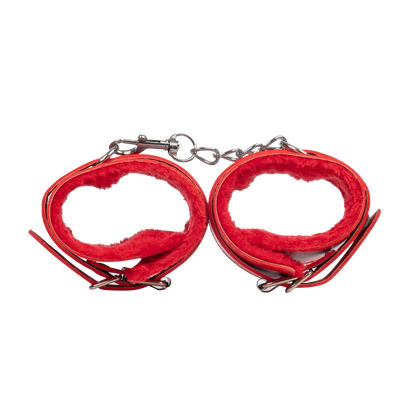 Menottes en Fourrure Rouges - TieMeUp