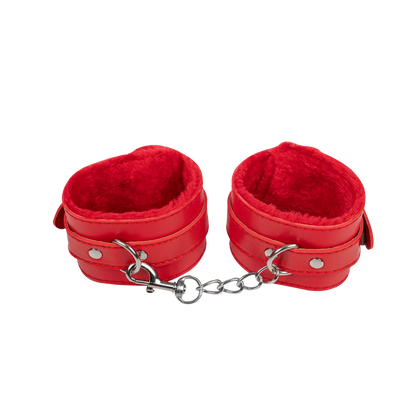 Menottes en Fourrure Rouges - TieMeUp