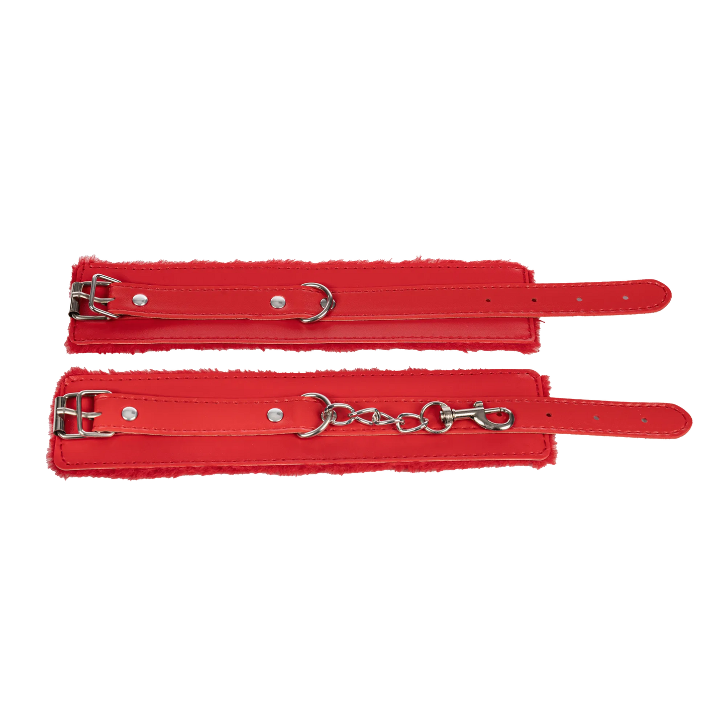 Menottes en Fourrure Rouges - TieMeUp
