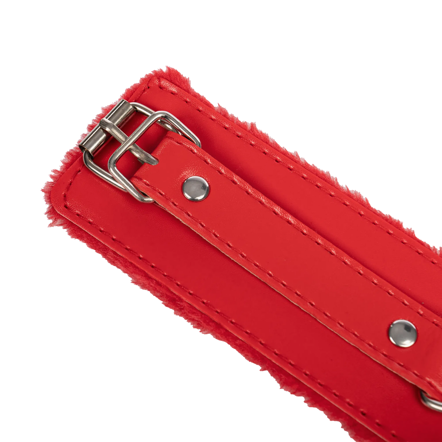 Menottes en Fourrure Rouges - TieMeUp