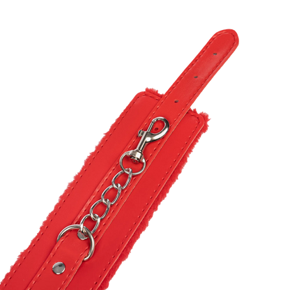 Menottes en Fourrure Rouges - TieMeUp