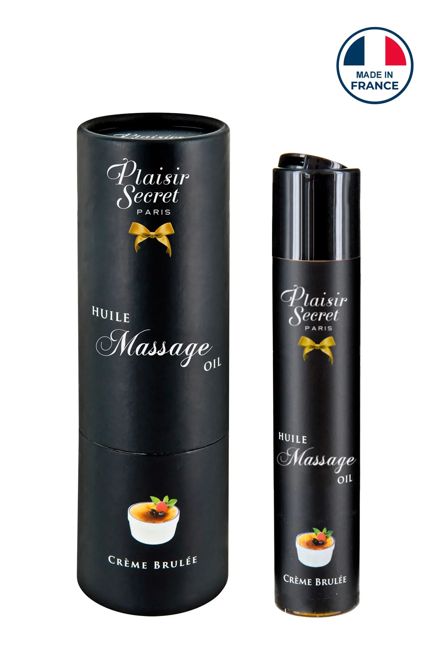Huile de Massage Gourmande Crème Brulée - Plaisir Secret
