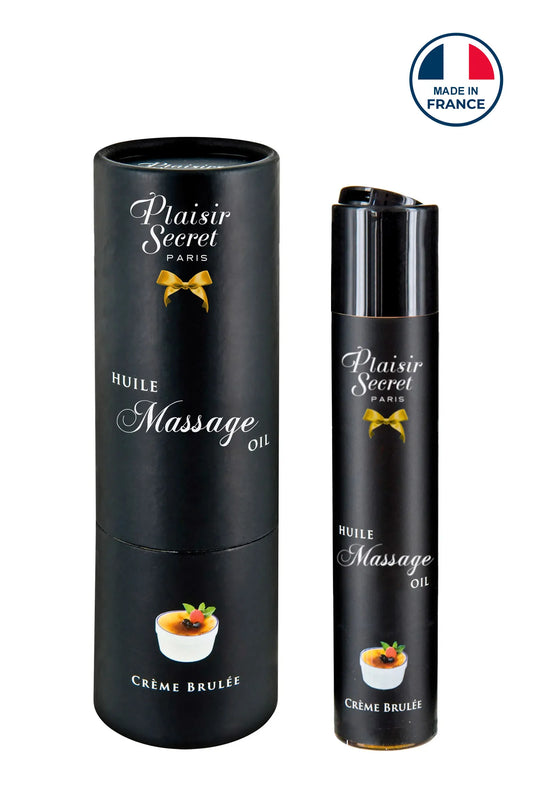 Huile de Massage Gourmande Crème Brulée - Plaisir Secret