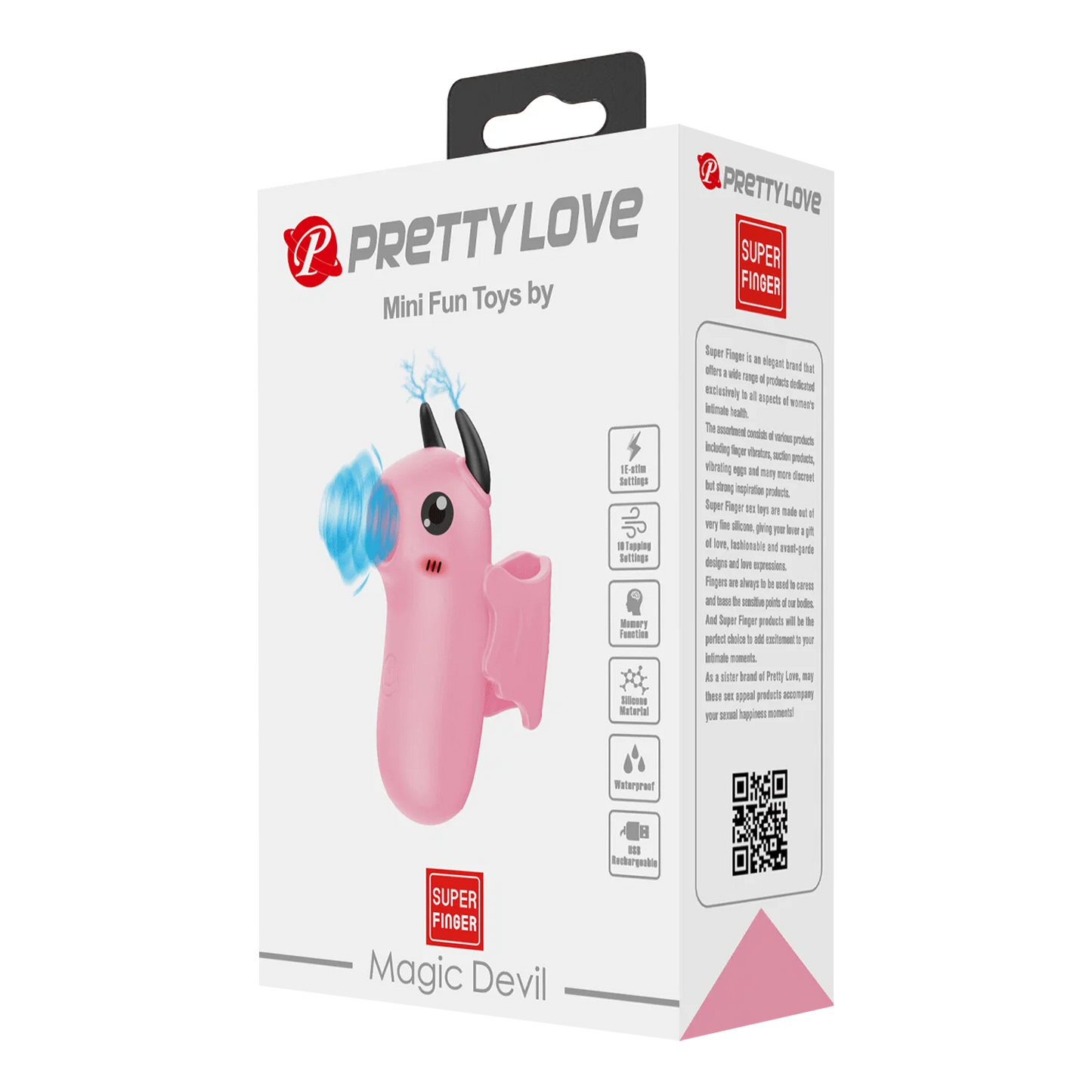Magic Devil Rose Vibromasseur de doigt à Tapotements - Pretty Love