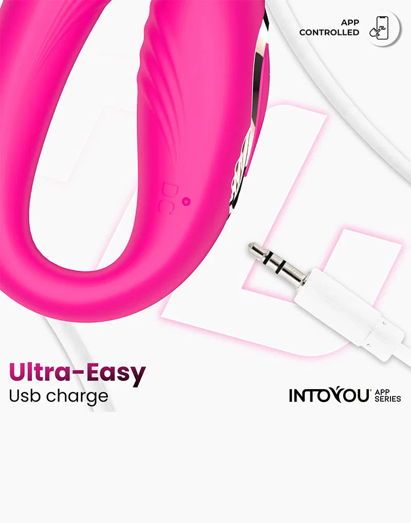 Vibromasseur pour Couples à Vibration et Oscillation Couty avec app- IntoYou