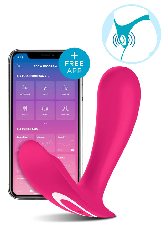 Vibromasseur Portable 2 en 1 Top Secret avec app - Satisfyer