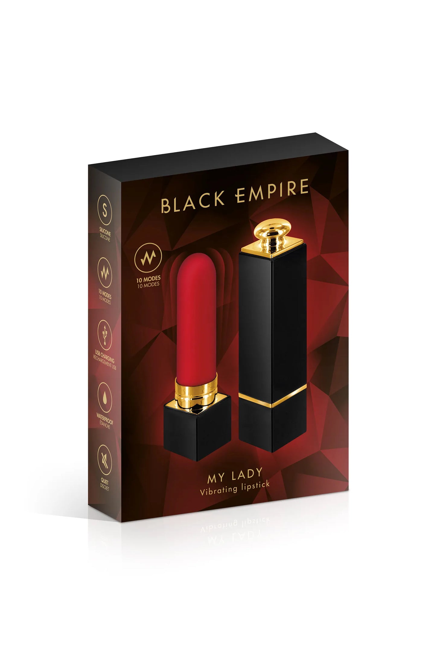 Mini Vibromasseur Rouge à Lèvres Mylady - Black Empire