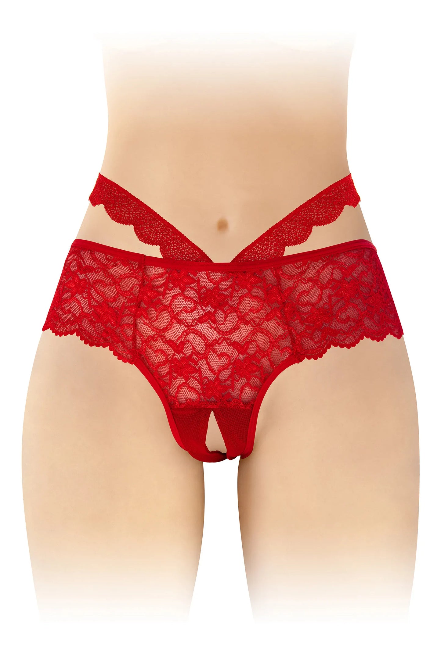 Culotte Ouverte Marie Rouge - Fashion Secret