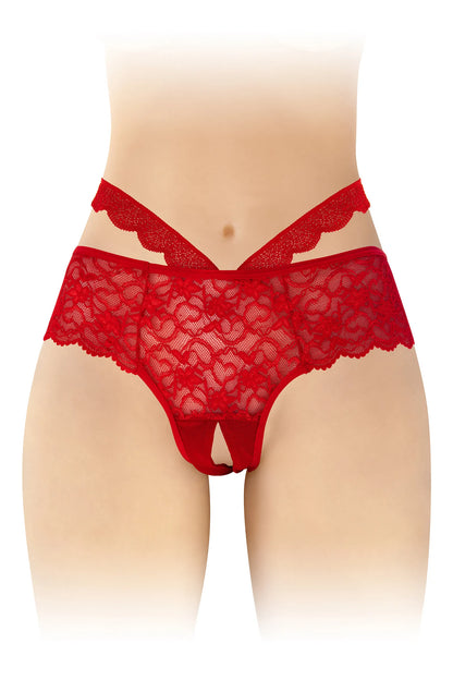 Culotte Ouverte Marie Rouge - Fashion Secret
