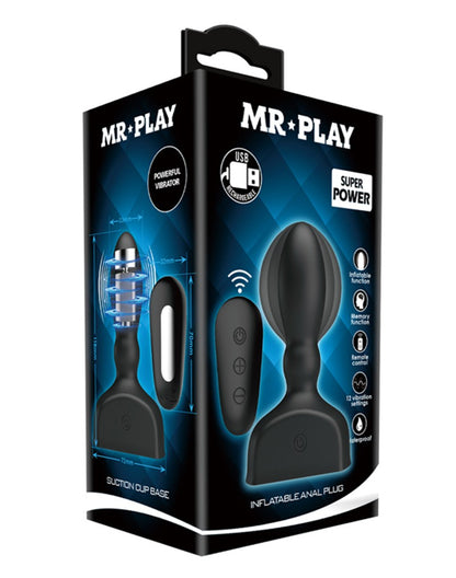 Inflatable and Vibrating Plug with Remote Control Mr Play - PrettyLove