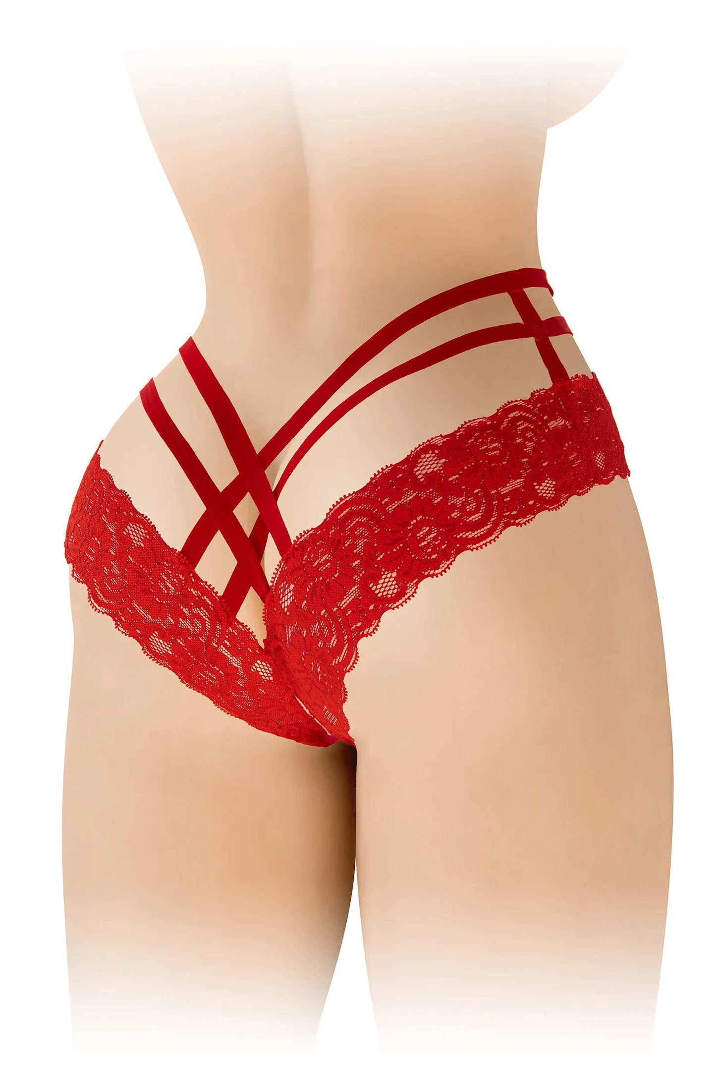 Tanga Ouvert Anne Rouge - Fashion Secret