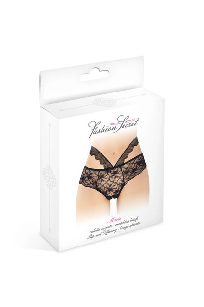 Culotte Ouverte Marie Noir - Fashion Secret