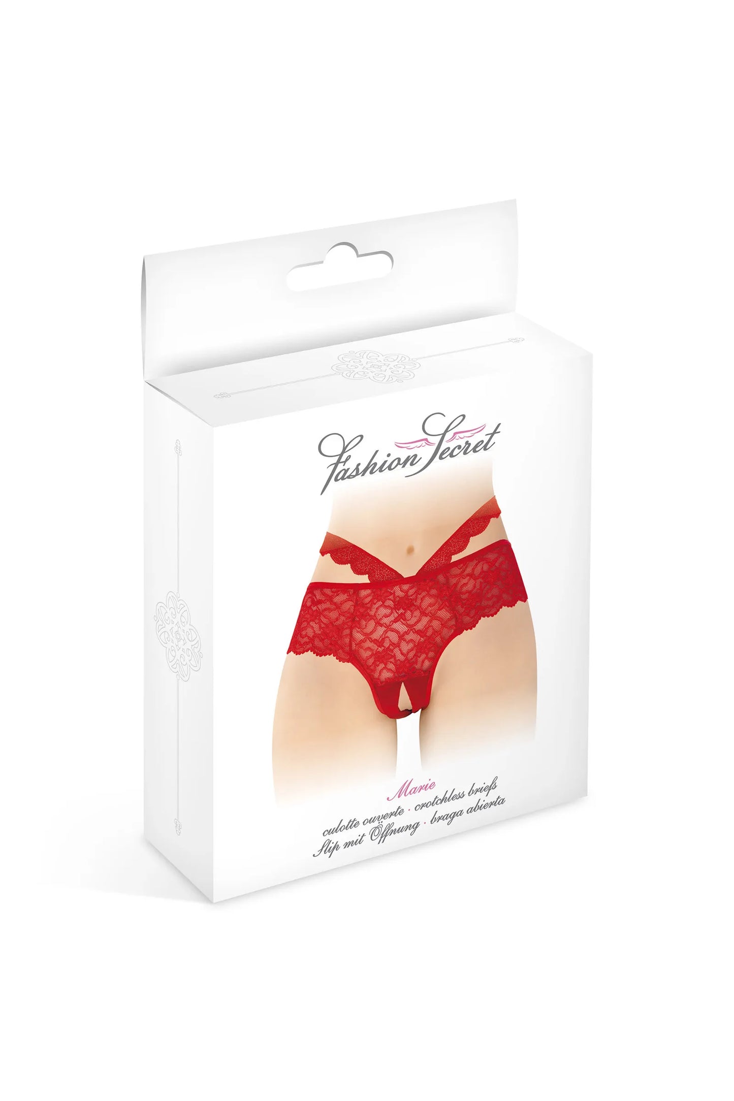 Culotte Ouverte Marie Rouge - Fashion Secret