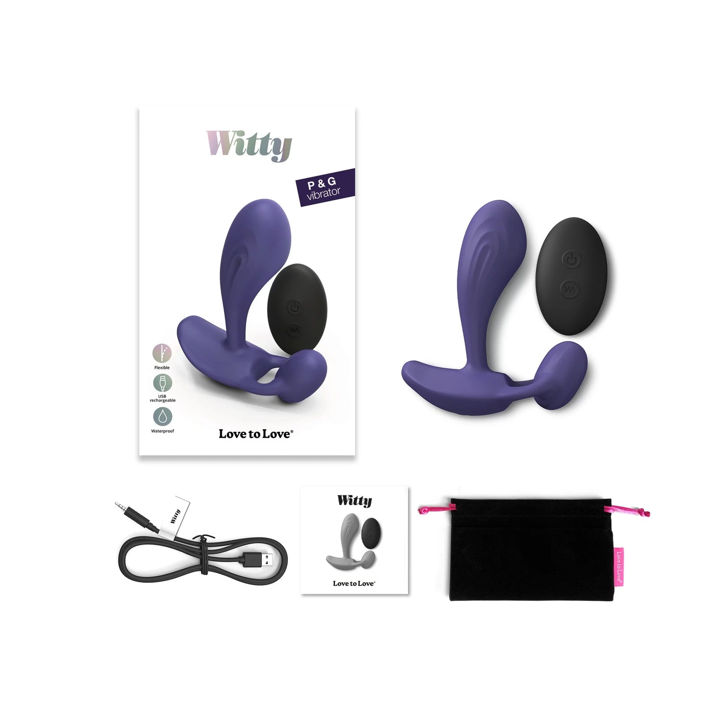 Vibromasseur Unisexe point P&G Witty Midnight Indigo - Love to Love