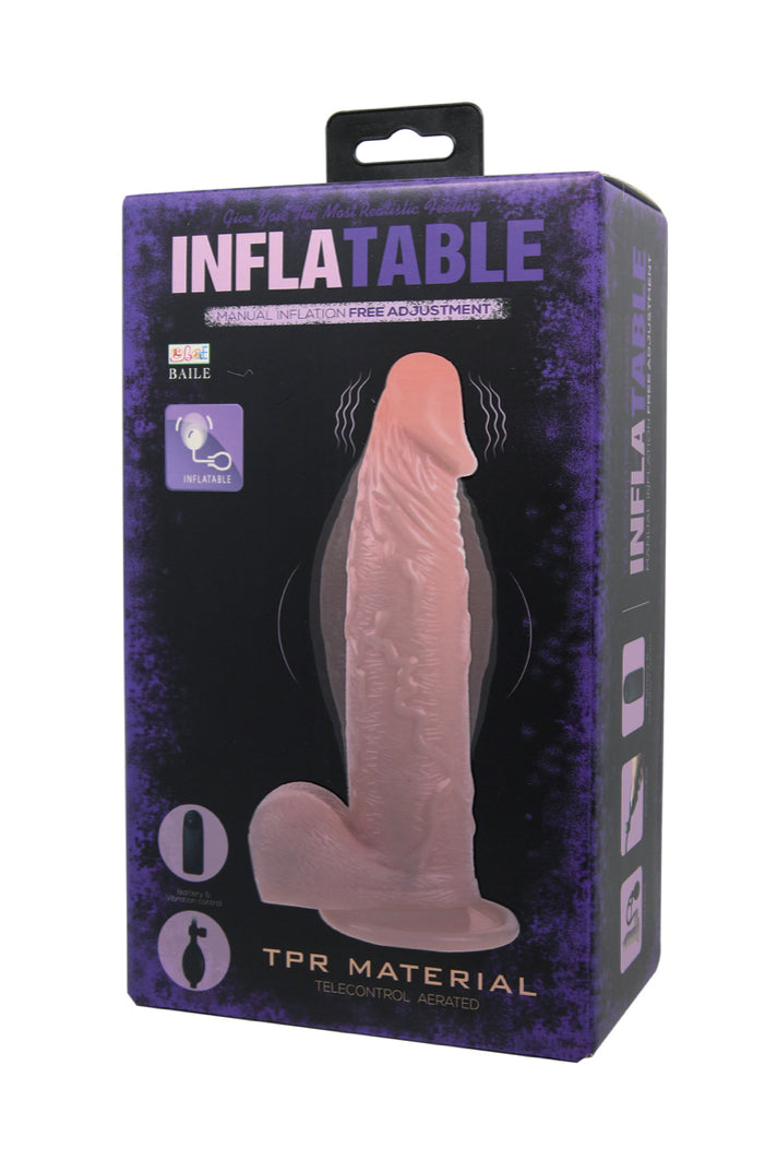 Dildo-Gode réaliste gonflable, vibrant et à ventouse - Baile