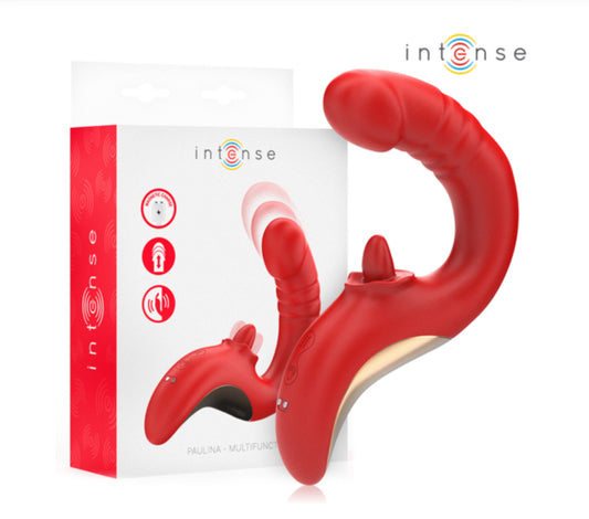 Rabbit Paulina - Vibromasseur 2-en-1 à poussées ou vibrations et flapping technology - Intense