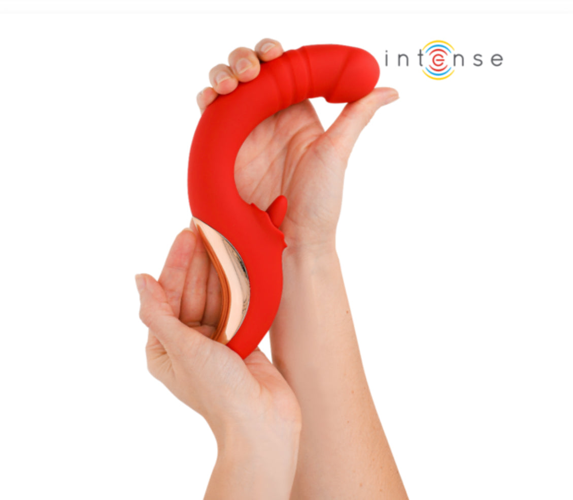 Rabbit Paulina - Vibromasseur 2-en-1 à poussées ou vibrations et flapping technology - Intense