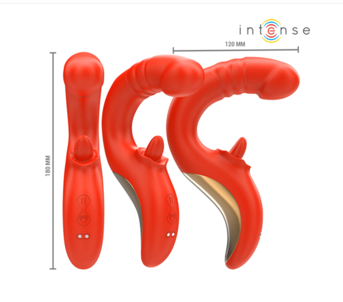 Rabbit Paulina - Vibromasseur 2-en-1 à poussées ou vibrations et flapping technology - Intense