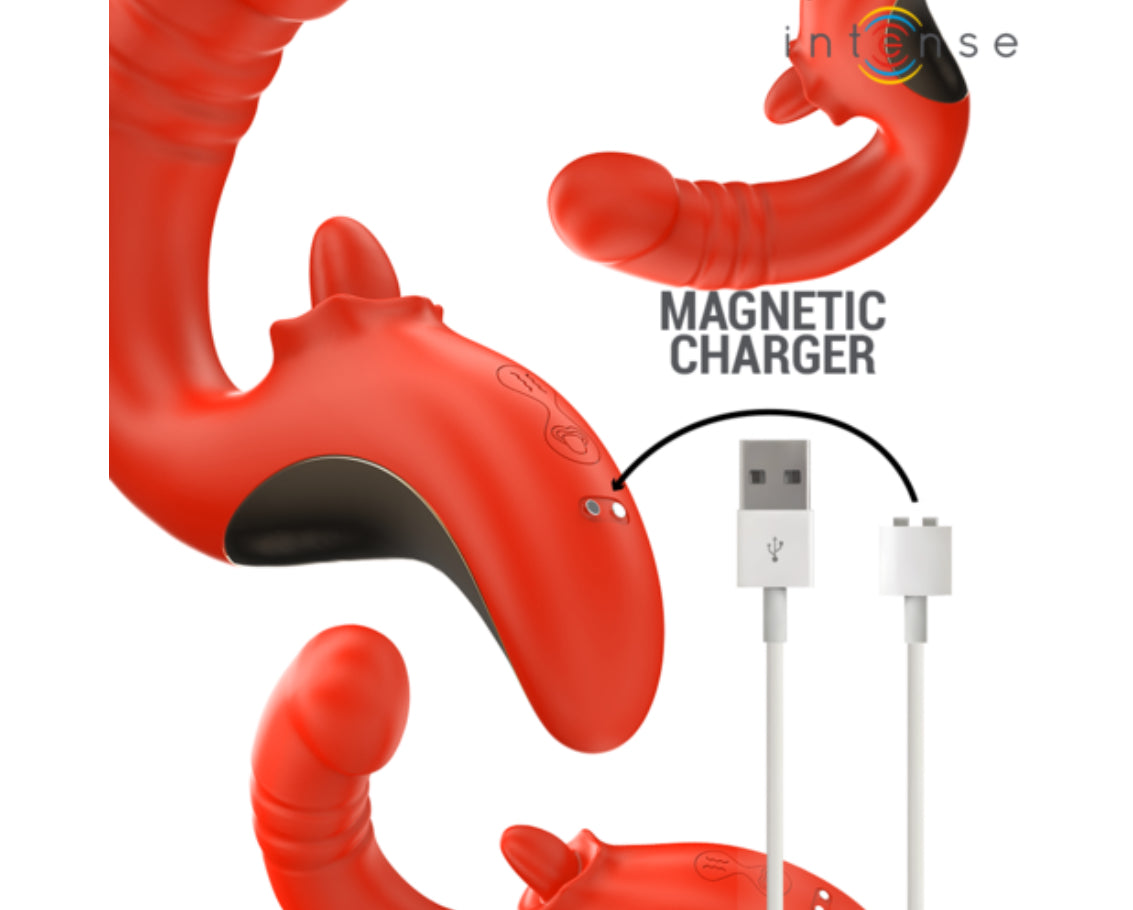 Rabbit Paulina - Vibromasseur 2-en-1 à poussées ou vibrations et flapping technology - Intense