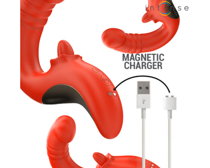 Rabbit Paulina - Vibromasseur 2-en-1 à poussées ou vibrations et flapping technology - Intense